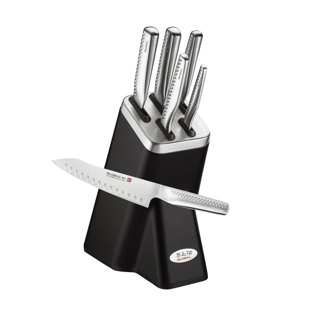 Global Ni 6 Piece Knife Block Set 1 Global Ni 6 Piece Knife Block Set