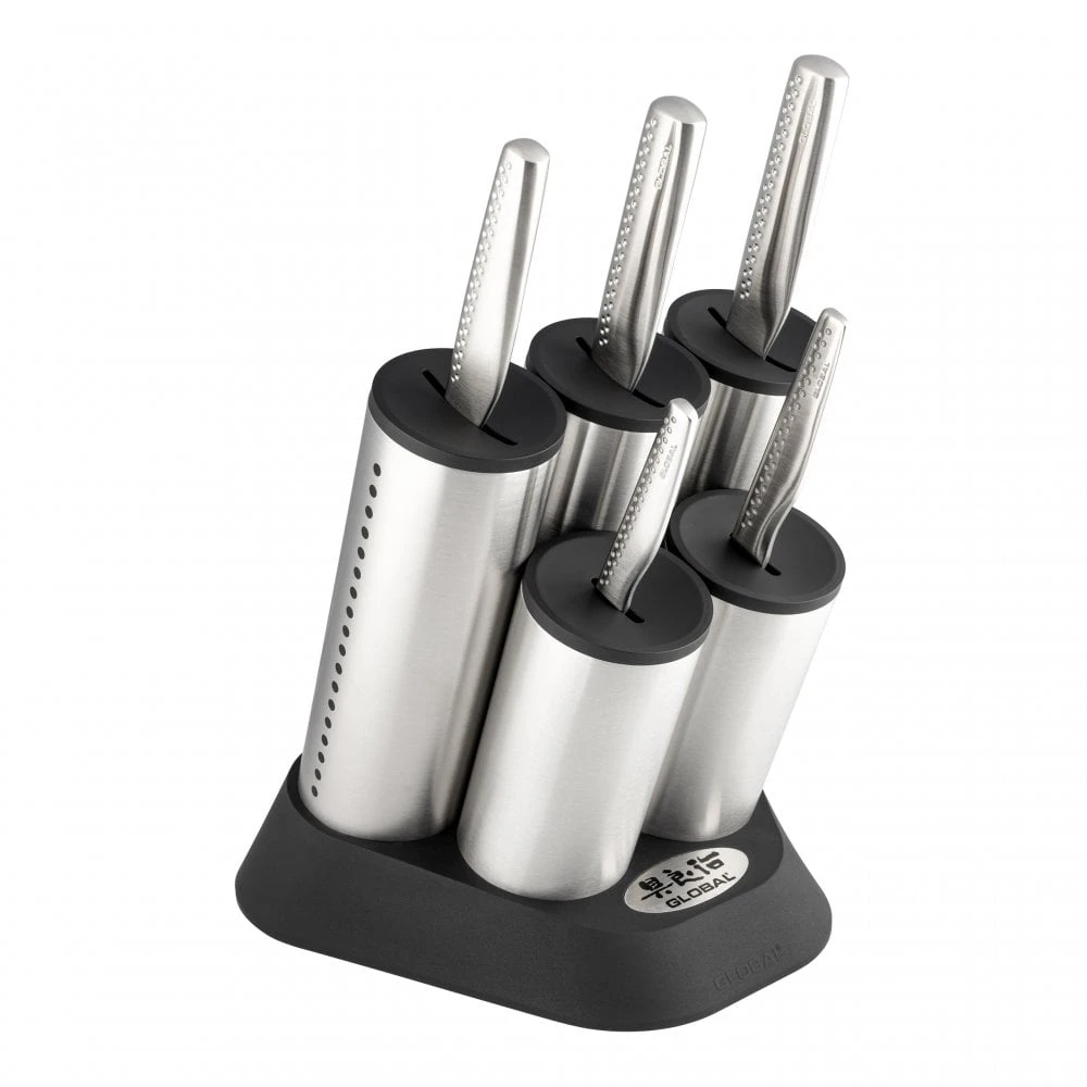 Global Ni Global NI Engine Block 6pce Knife Block Set 1 Global Ni Global NI Engine Block 6pce Knife Block Set