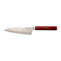 Hinoura Tsukasa FAN OUT Hinoura Tsukasa 16.5cm Santoku Gobi Damascus Red Handle