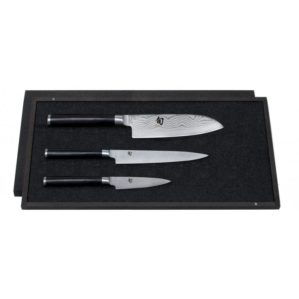 KAI Shun Classic DMS-310 Kai Shun 3 Piece Knife Set 1 KAI Shun Classic DMS-310 Kai Shun 3 Piece Knife Set