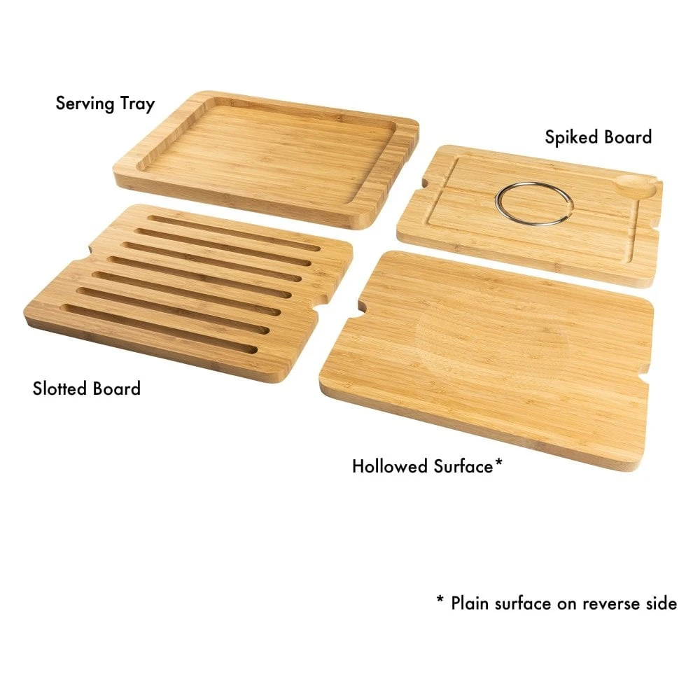 Rockingham Forest 5 -in -1 Deluxe Bamboo Multi-board Set, Rectangular 2 Rockingham Forest 5 -in -1 Deluxe Bamboo Multi-board Set, Rectangular - Image 2