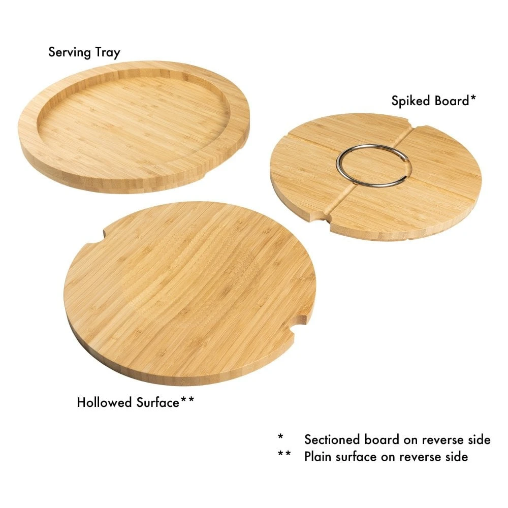 Rockingham Forest 5-in-1 Deluxe Bamboo Multi-board Set, Round 3 Rockingham Forest 5-in-1 Deluxe Bamboo Multi-board Set, Round - Image 3