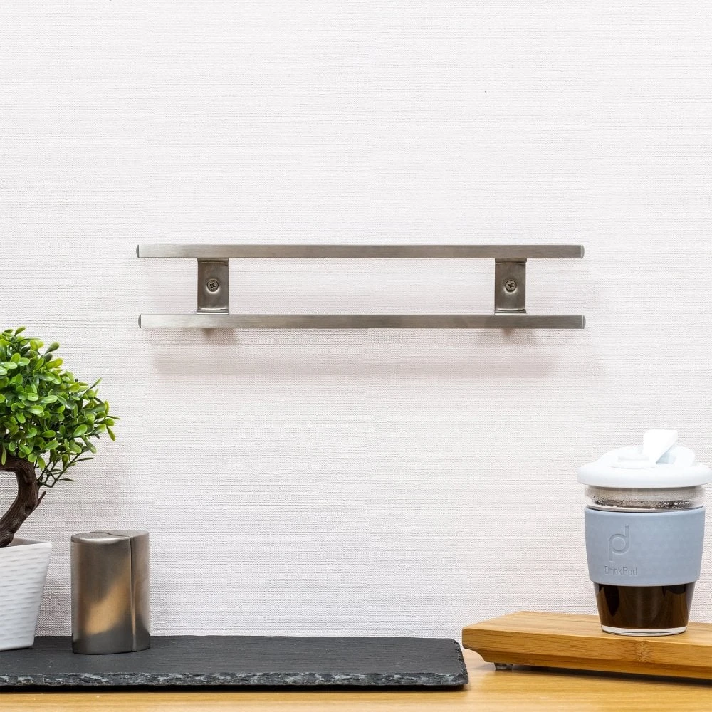 Rockingham Forge 12" Magnetic Stainless Steel Knife Rack With 6 Utensil Hooks And Wall Fixings 3 Rockingham Forge 12" Magnetic Stainless Steel Knife Rack With 6 Utensil Hooks And Wall Fixings - Image 3