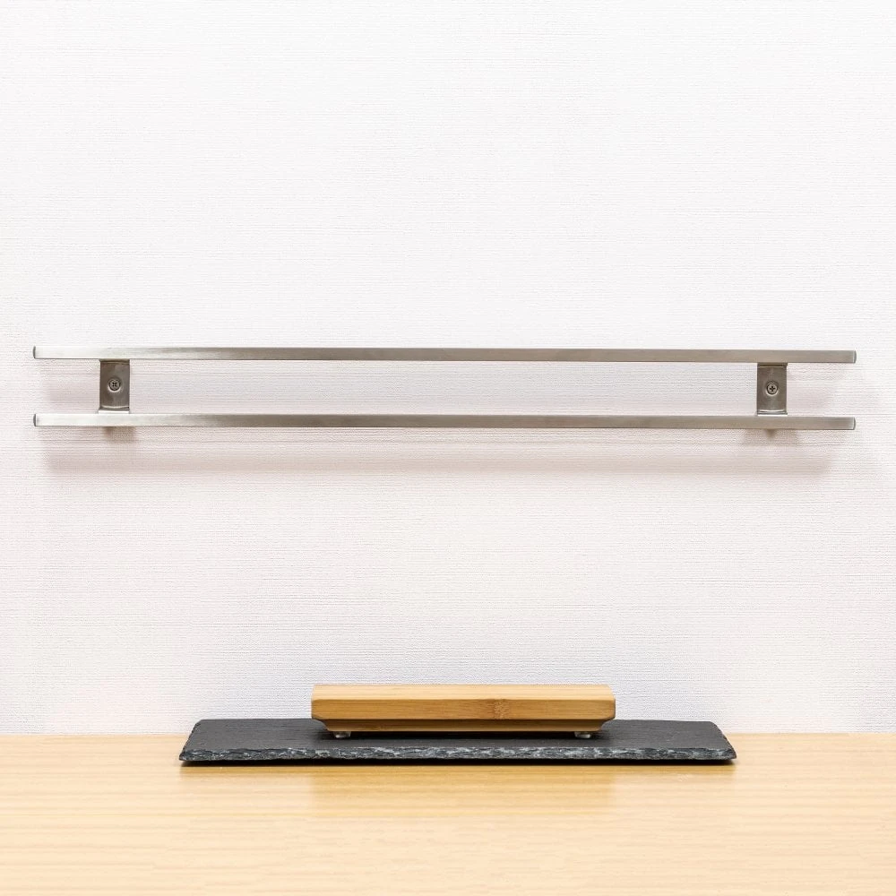 Rockingham Forge 60cm Magnetic Stainless Steel Knife Rack With 6 Utensil Hooks And Wall Fixings 3 Rockingham Forge 60cm Magnetic Stainless Steel Knife Rack With 6 Utensil Hooks And Wall Fixings - Image 3