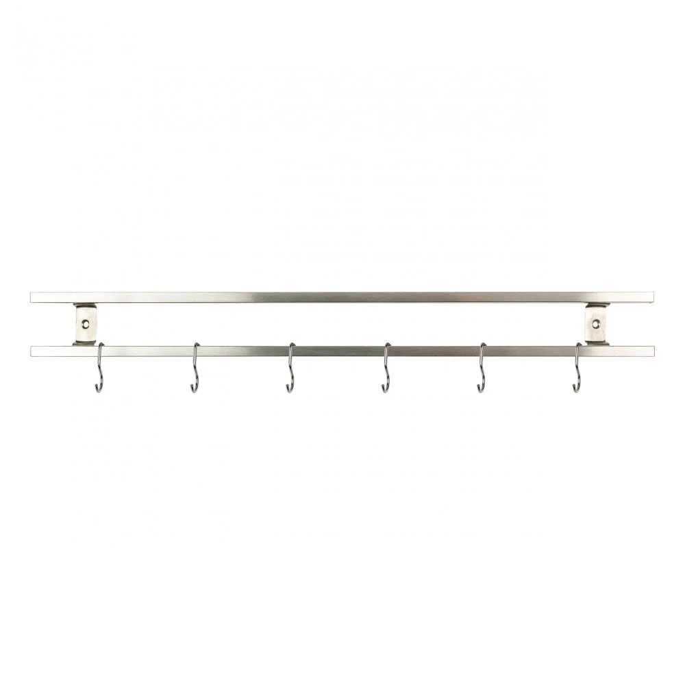 Rockingham Forge 60cm Magnetic Stainless Steel Knife Rack With 6 Utensil Hooks And Wall Fixings 4 Rockingham Forge 60cm Magnetic Stainless Steel Knife Rack With 6 Utensil Hooks And Wall Fixings - Image 4