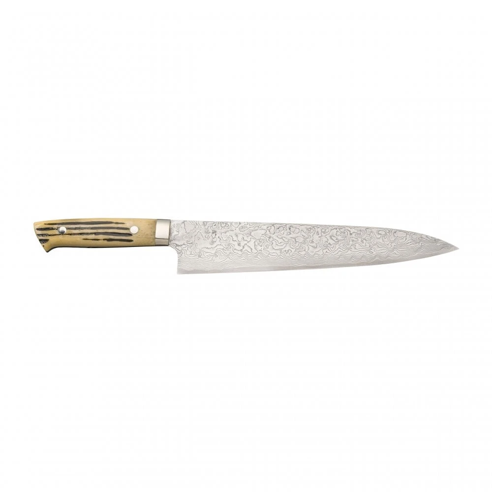 Takeshi Saji Takeshi Saji R2 Damascus Diamond-finish Gyuto240 With Deer Horn Handle (Ethically Sourced) 1 Takeshi Saji Takeshi Saji R2 Damascus Diamond-finish Gyuto240 With Deer Horn Handle (Ethically Sourced)